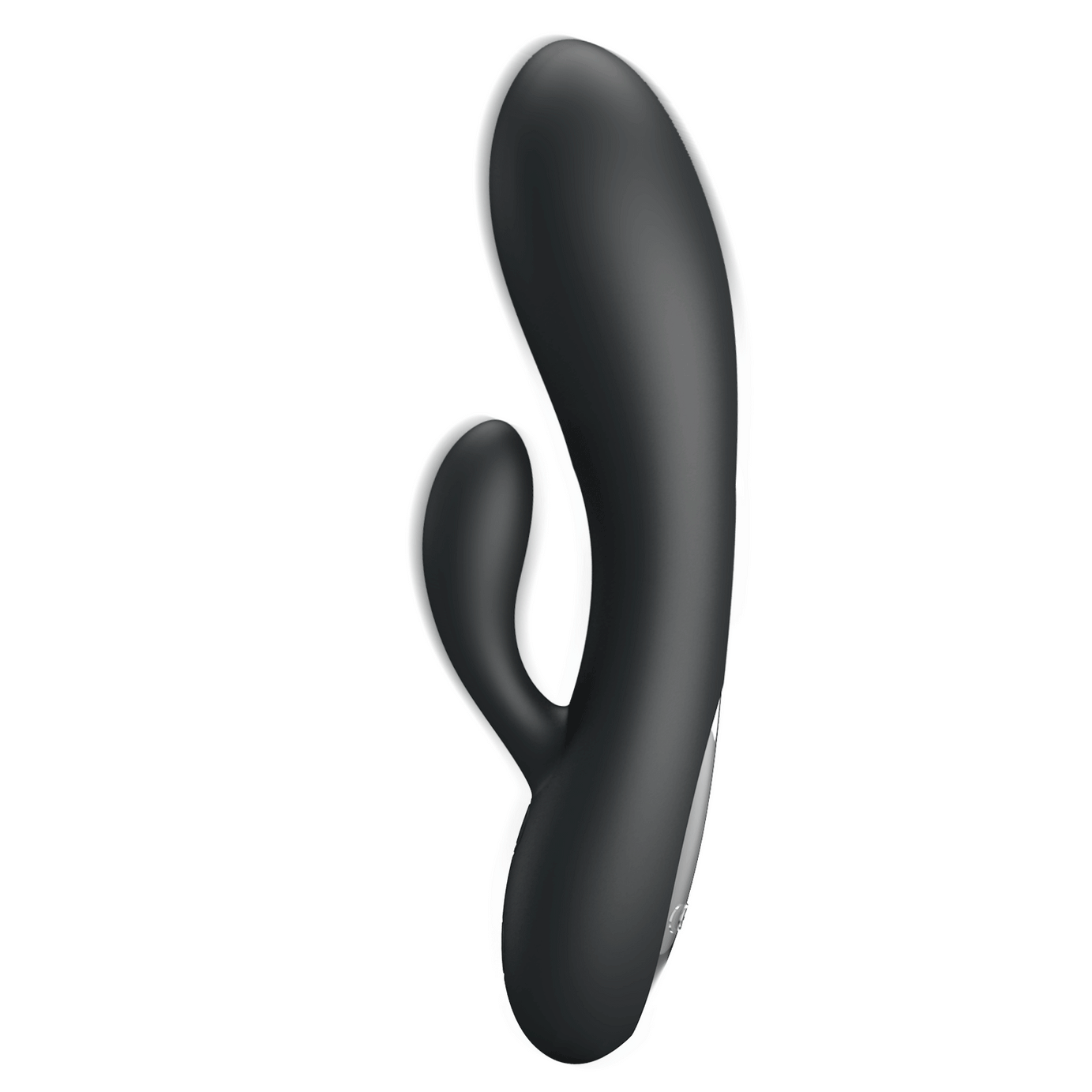 Matt Vibratore Rabbit hecho en silicona médica al 100%, 30 programas de vibración diferentes: recargable, hipoalergénico, negro