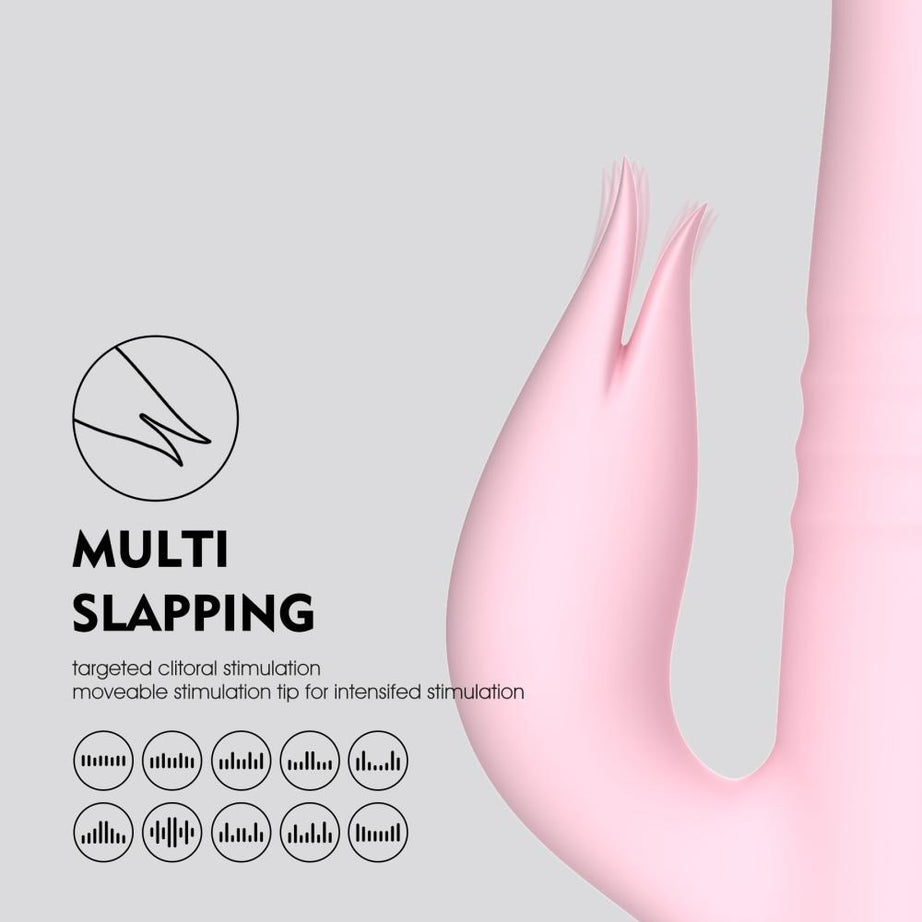 Melanda Vibratore Rabbit a Spinta Multifunzione