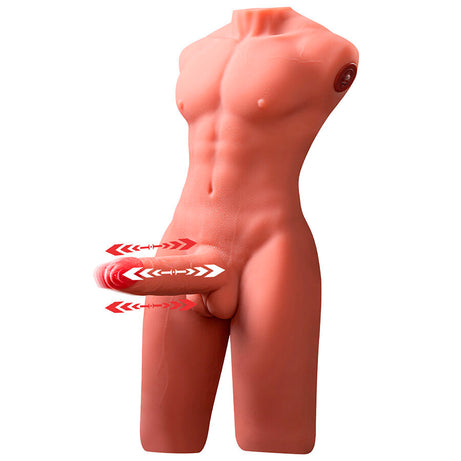 Mezzo Busto Uomo Con Dildo A Spinta Pneumatica