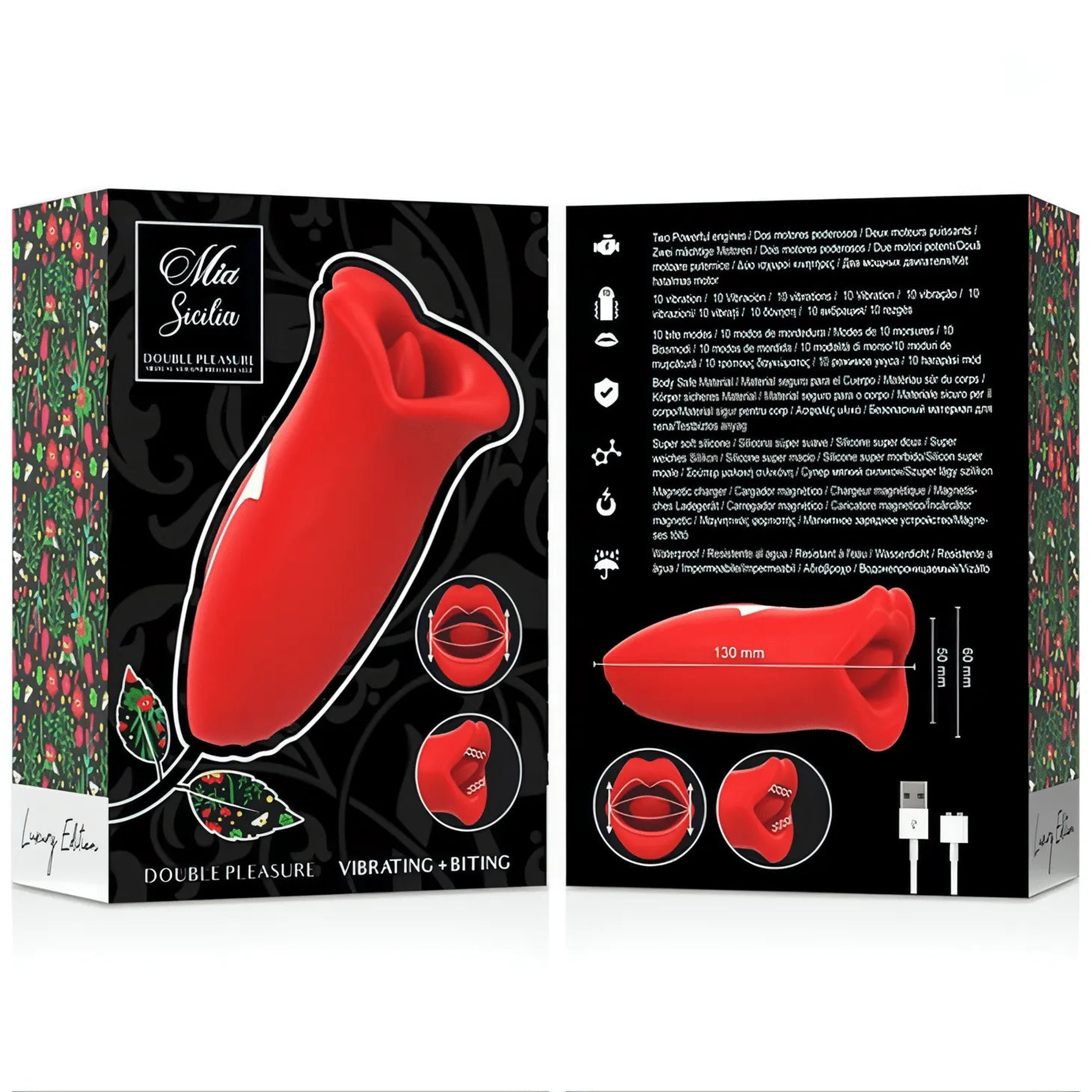 Mia Sicilia Sex Toy 2 in 1: Bite+Licking