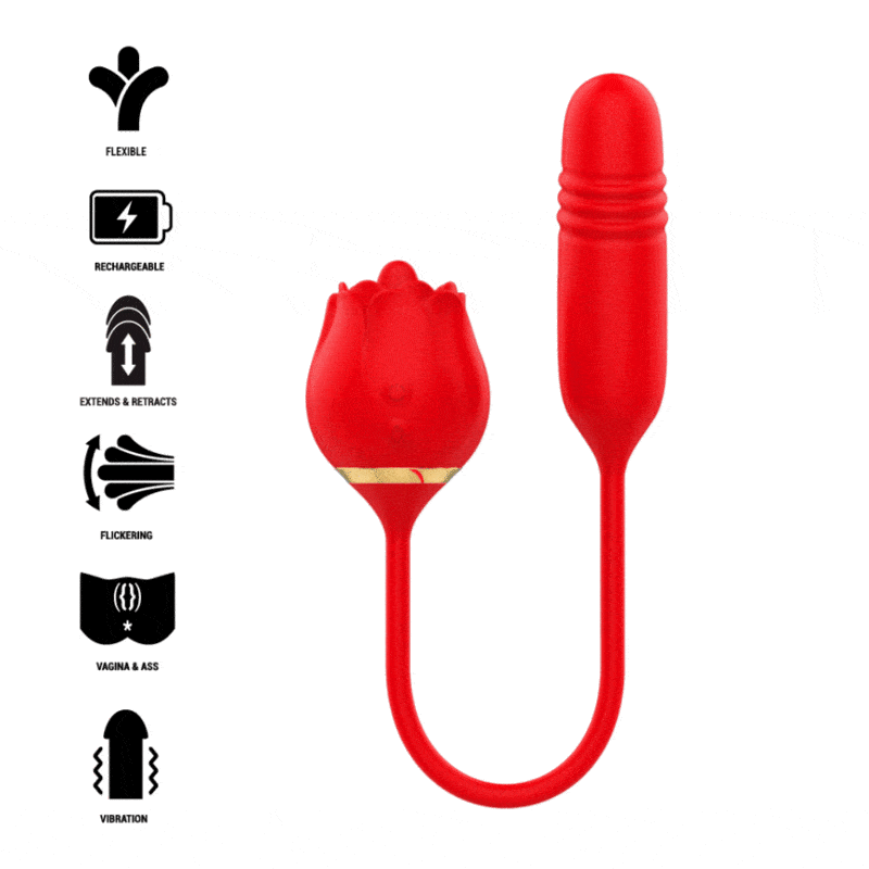 Mia Vienna 2 in 1 Up&amp;Down Vibrator and Oral Sex Simulator