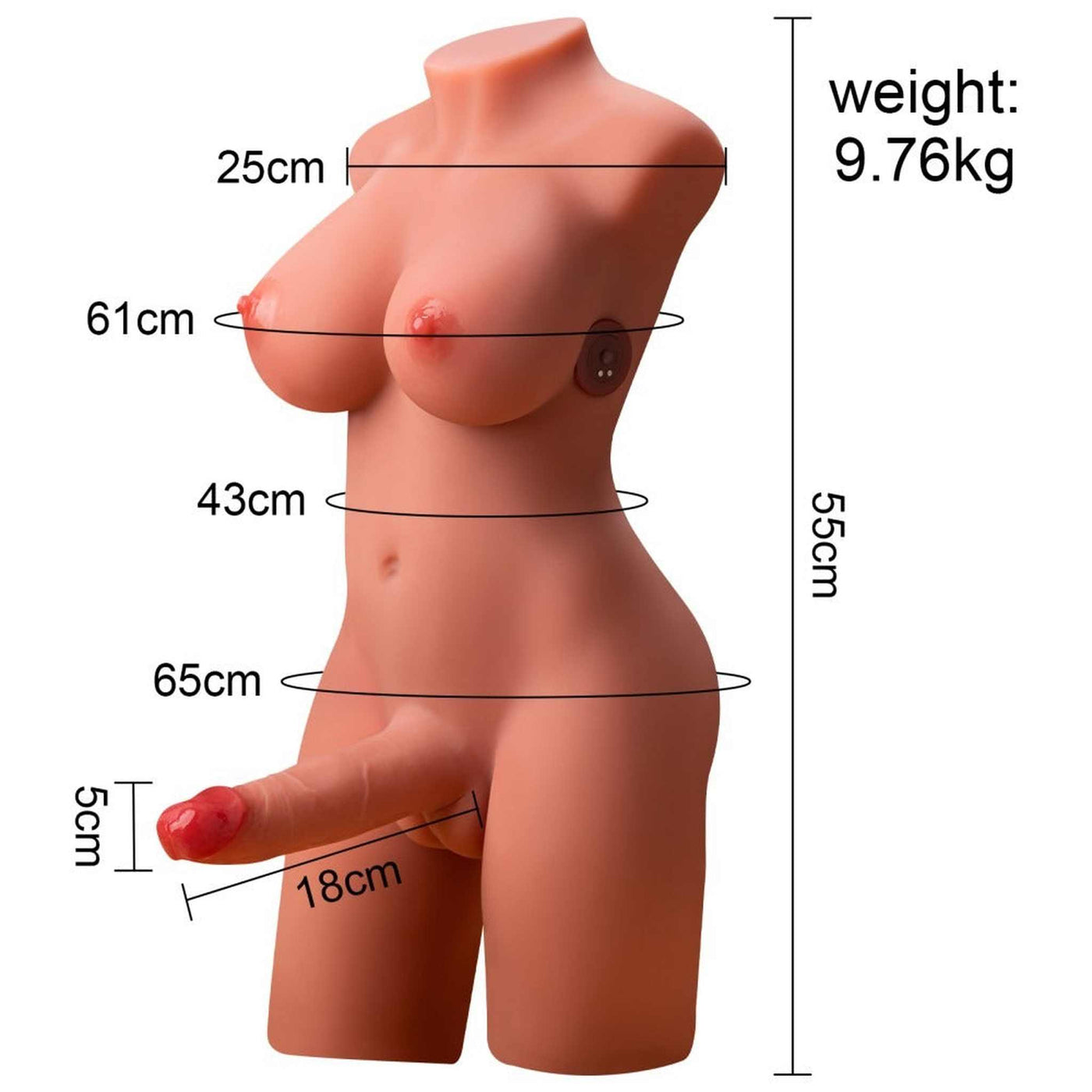 Miah Torso Ladyboy con Pene a Spinta Pneumatica