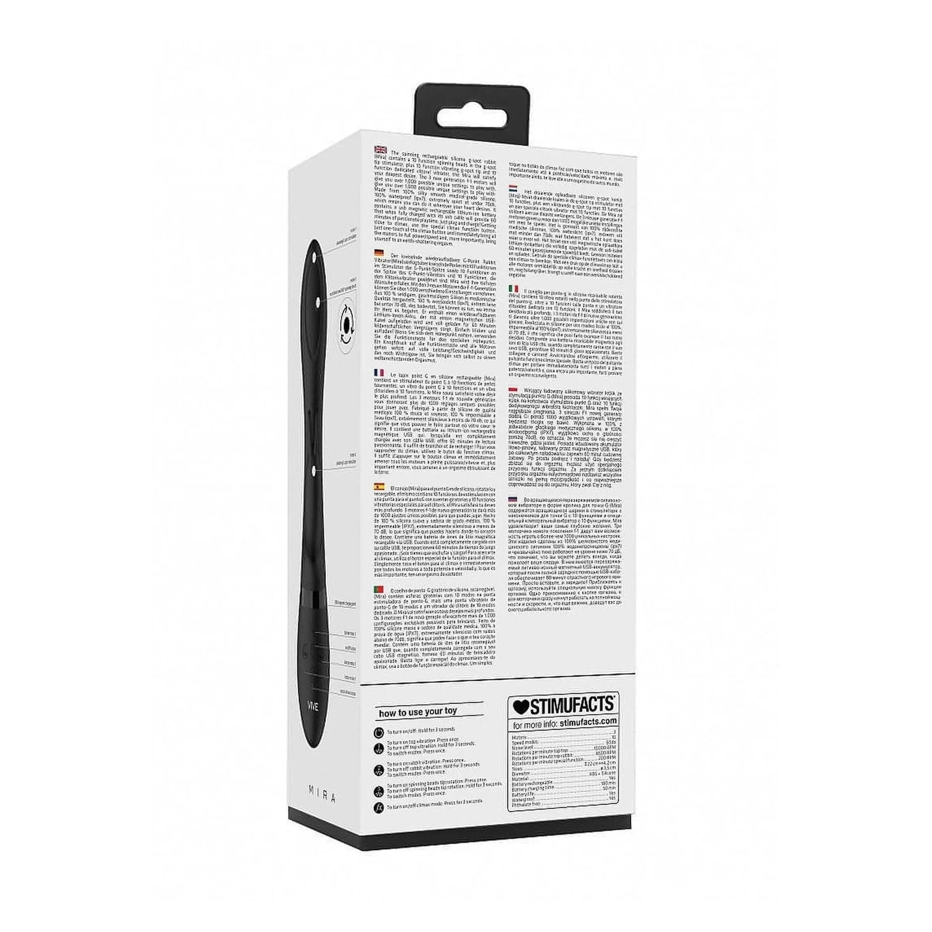 Mira Vibratore Rabit Con Perno Roteante a 360°