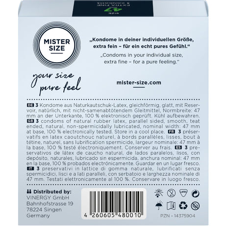 Mister Size Profilattici Extra Fini da 47 mm