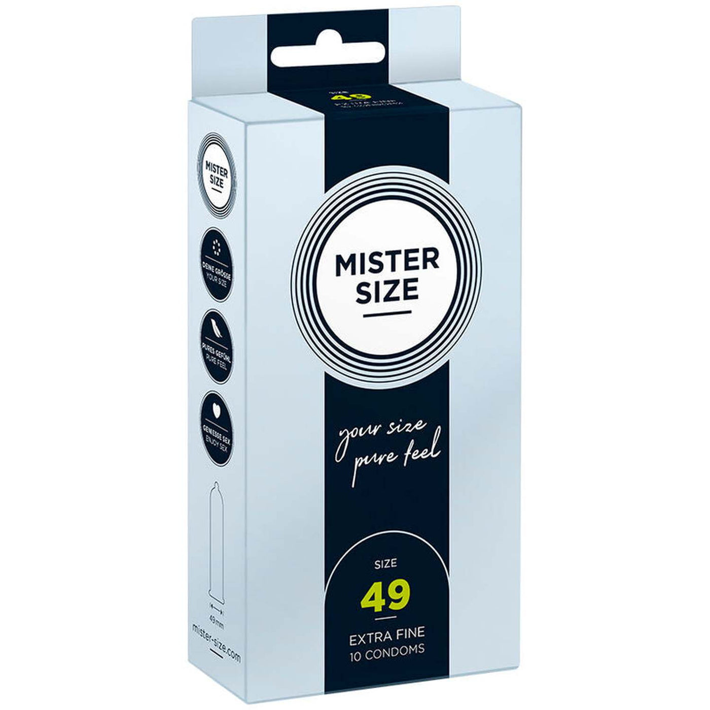 Mister Size Profilattici Extra Fini da 49 mm