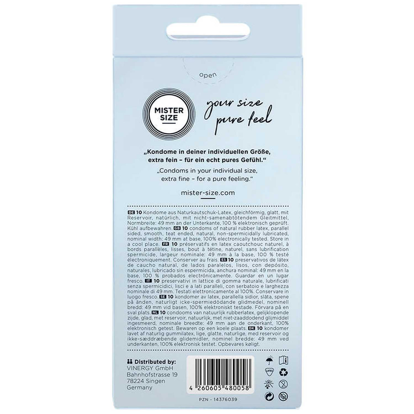Mister Size Profilattici Extra Fini da 49 mm