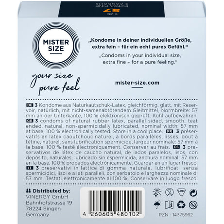 Mister Size Profilattici Extra Fini da 57 mm