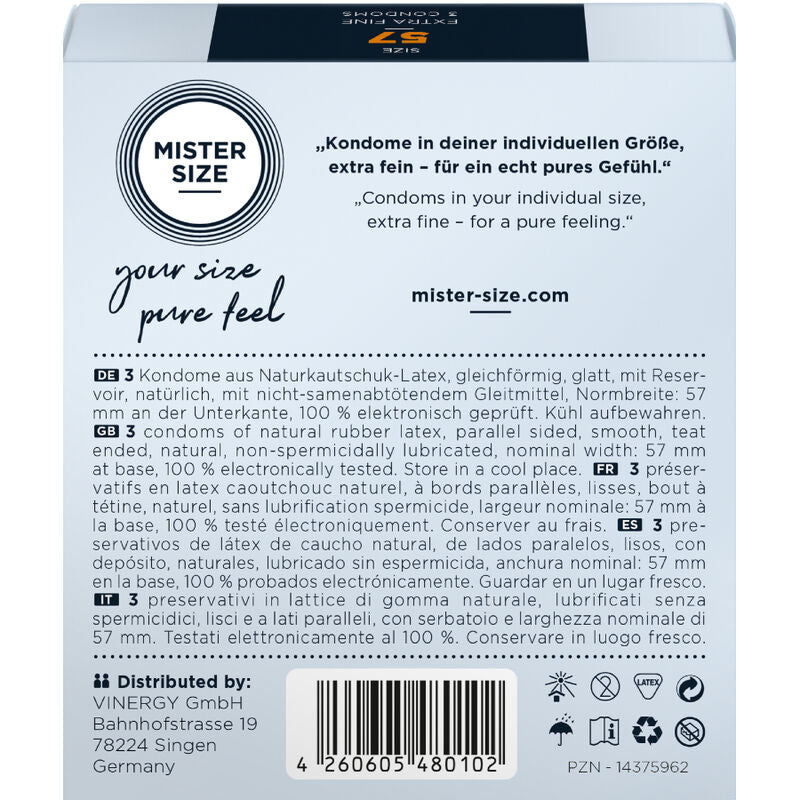 Mister Size Profilattici Extra Fini da 57 mm