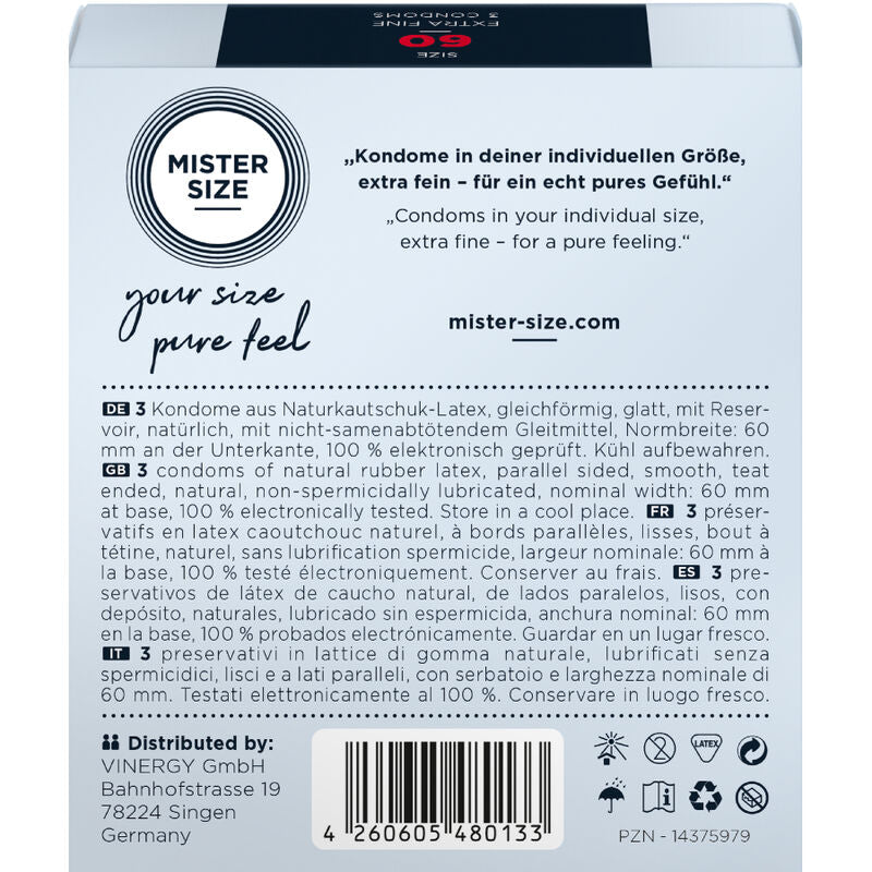 Mister Size Profilattici Extra Fini da 60 mm