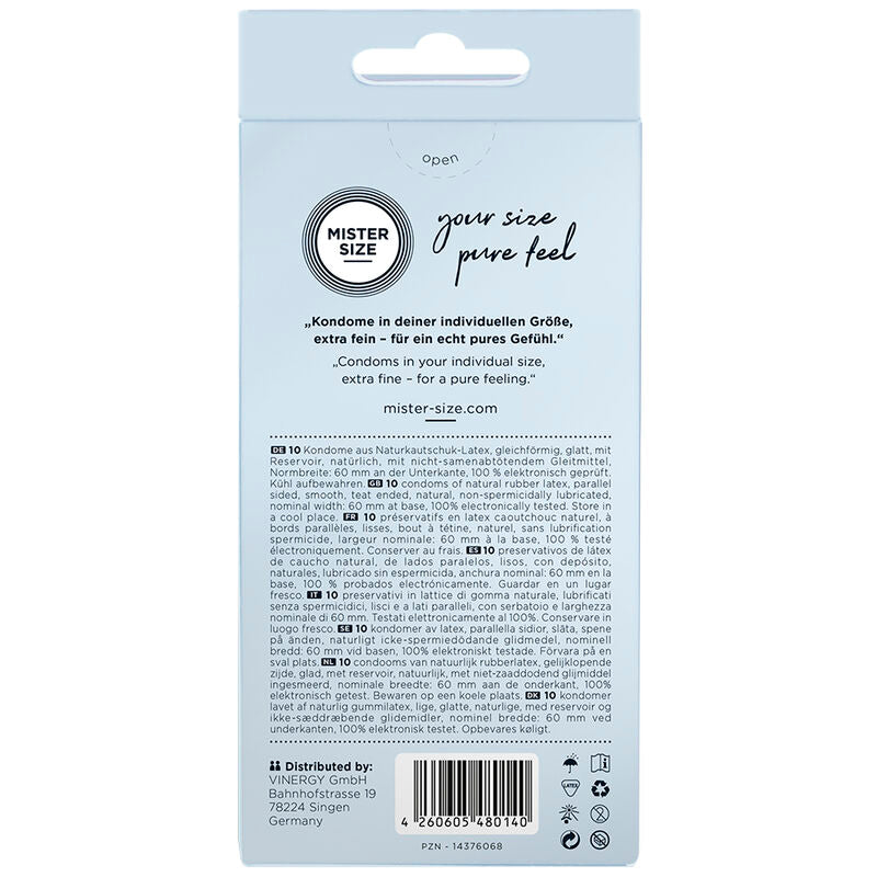 Mister Size Profilattici Extra Fini da 60 mm