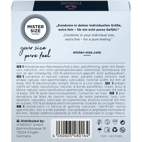 Mister Size Profilattici Extra Fini da 64 mm