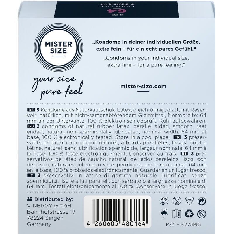 Mister Size Profilattici Extra Fini da 64 mm