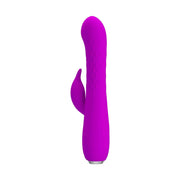 Vibratore rabbit viola Pretty Love Molly profilo ergonomico con certificazione CE visibile