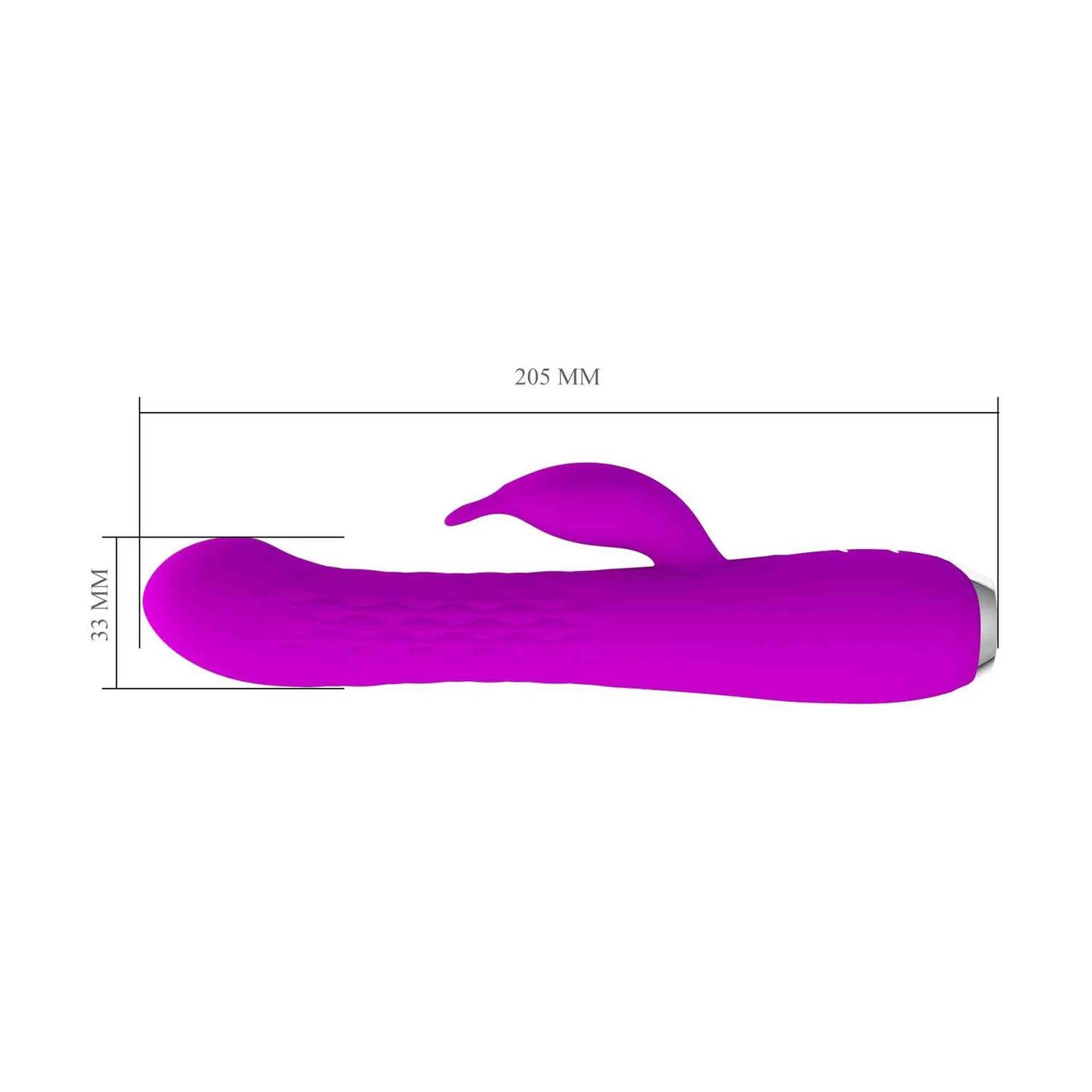 Vibratore rosa Pretty Love Molly dimensioni 205 mm con superficie a motivo geometrico