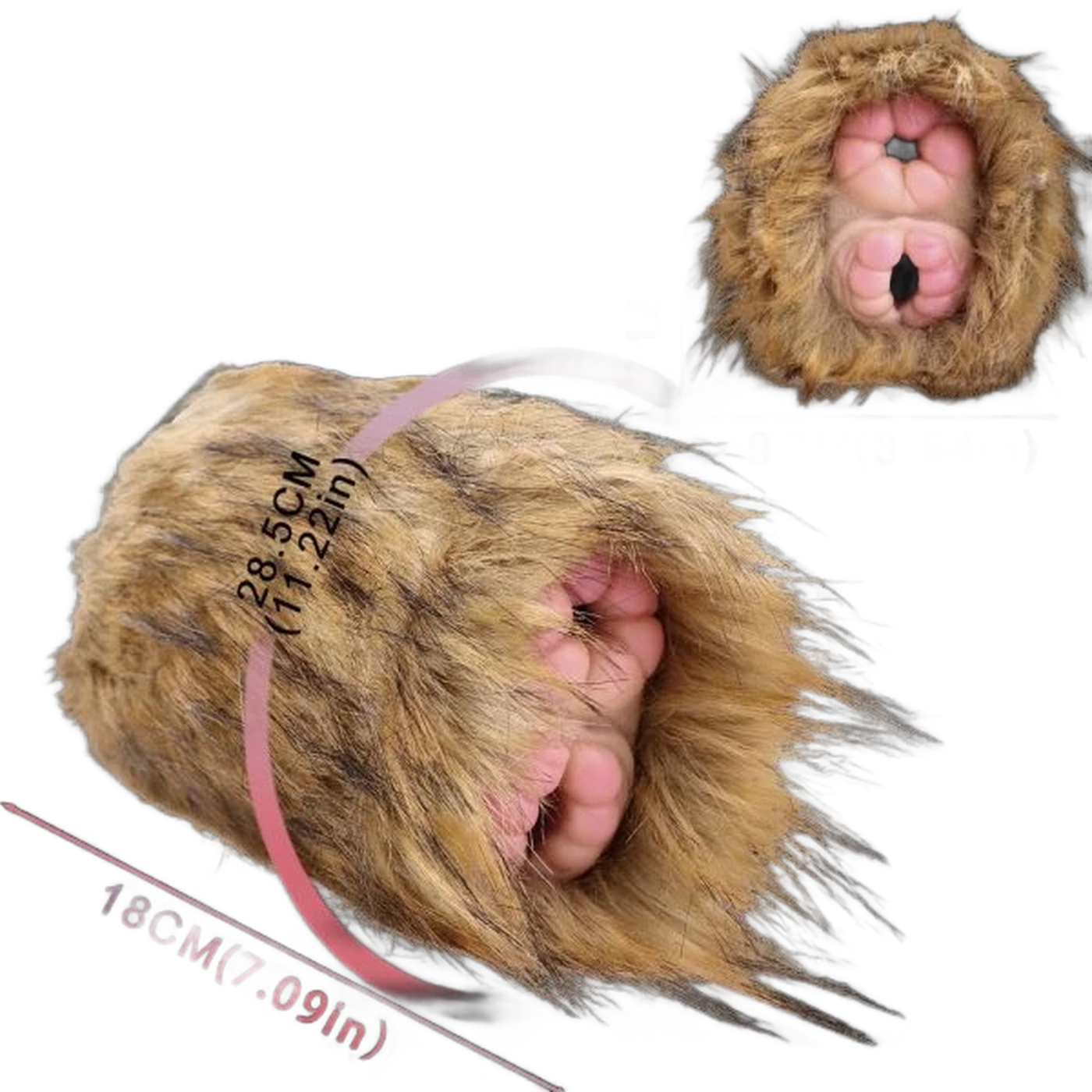 Monkey Shape Fantasy Animal Masturbator, Silicone Vaginal Doll With Furry