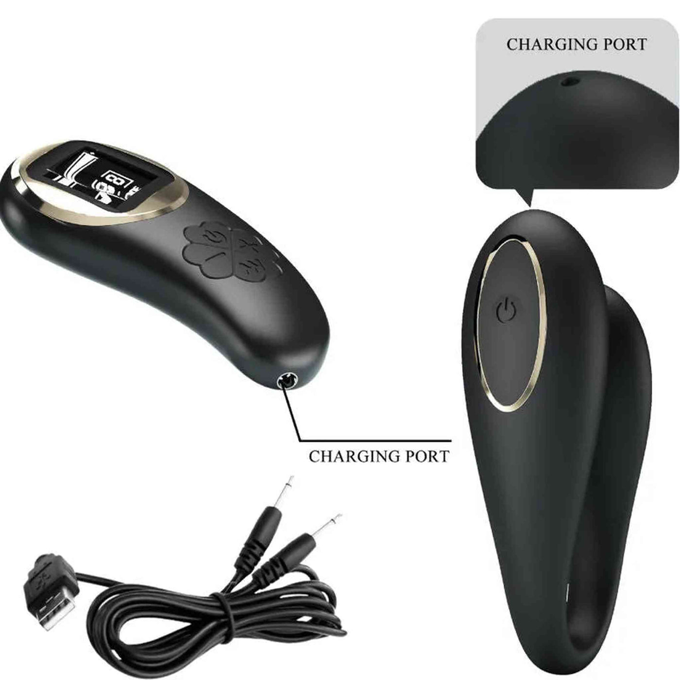 Nathan Vibratore di Coppia con Telecomando Wireless e Schermo per Controllo Vibrazione e Batteria