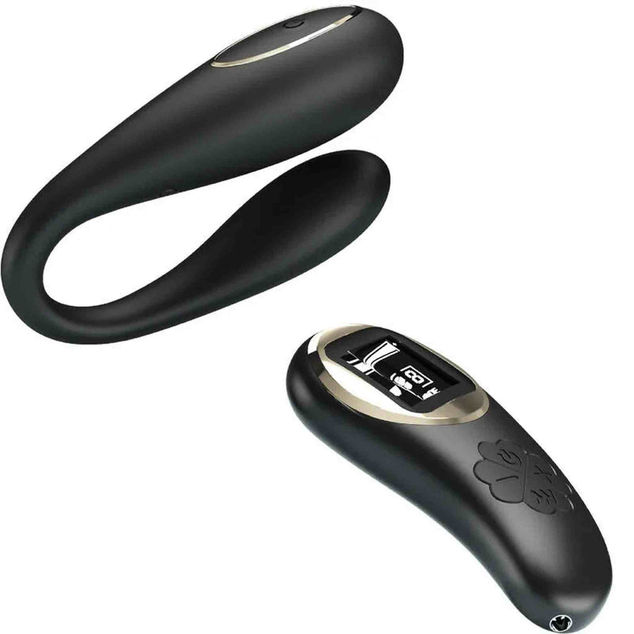 Nathan Couple Vibrator with Wireless Remote Control and Vibration Control Screen and Battery