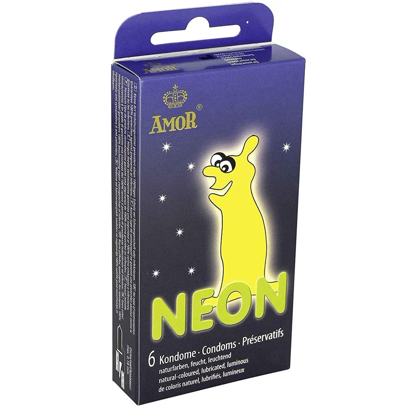 Neon Condoms - Confezione da 6 profilattici fluorescenti - GoEstasy