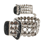 Noir Argent Elegant Os Menottes