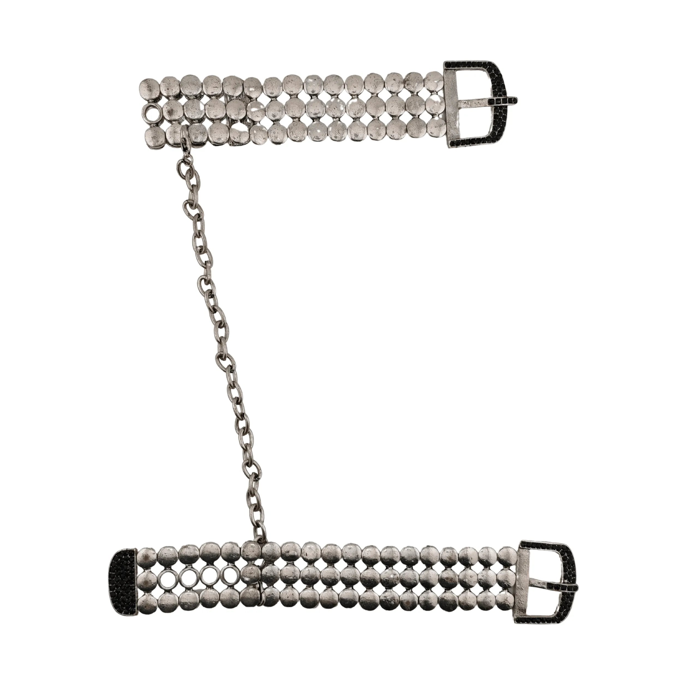 Noir Argent Elegant Os Menottes