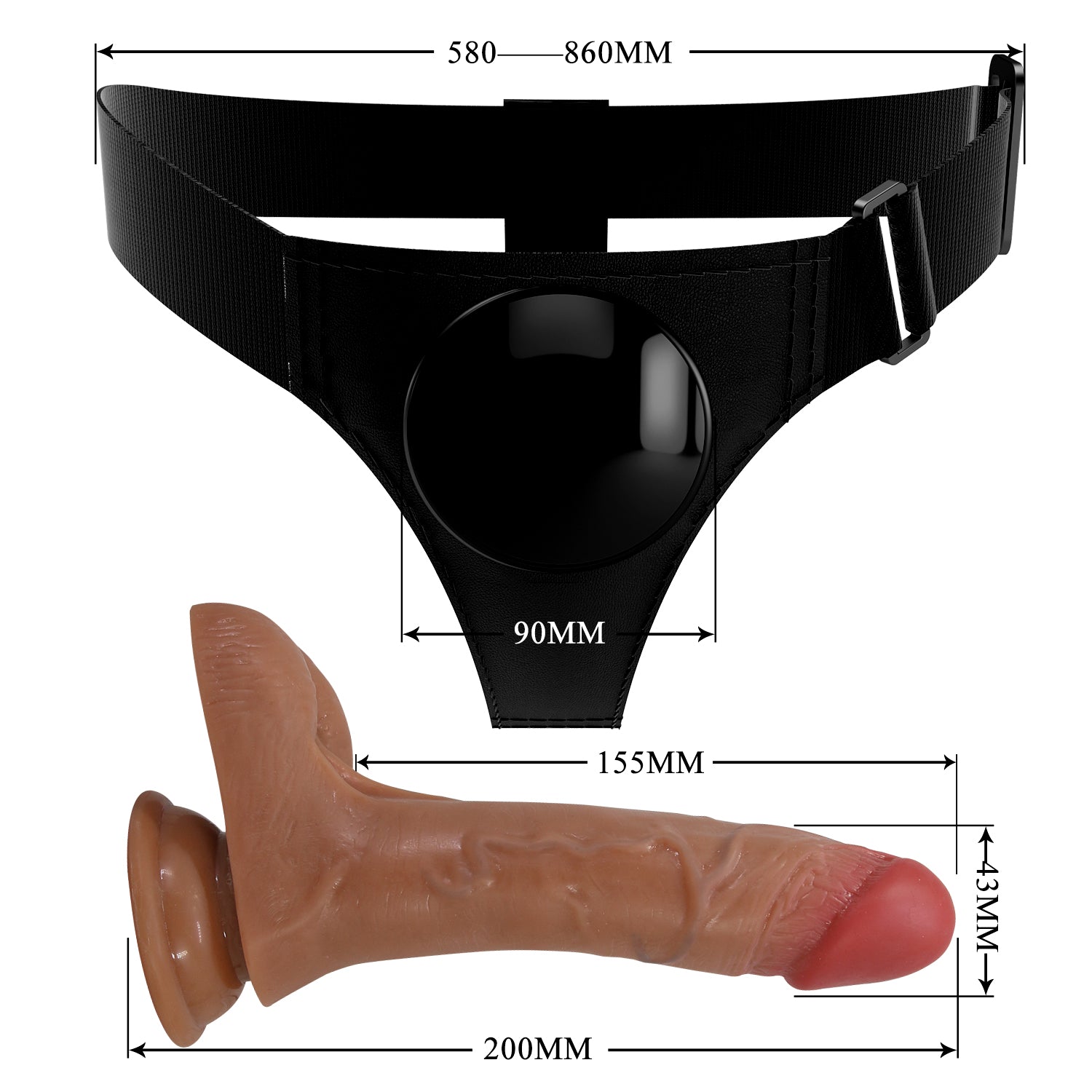 Oher Strapon Realistico Vibrante ed Eiaculante