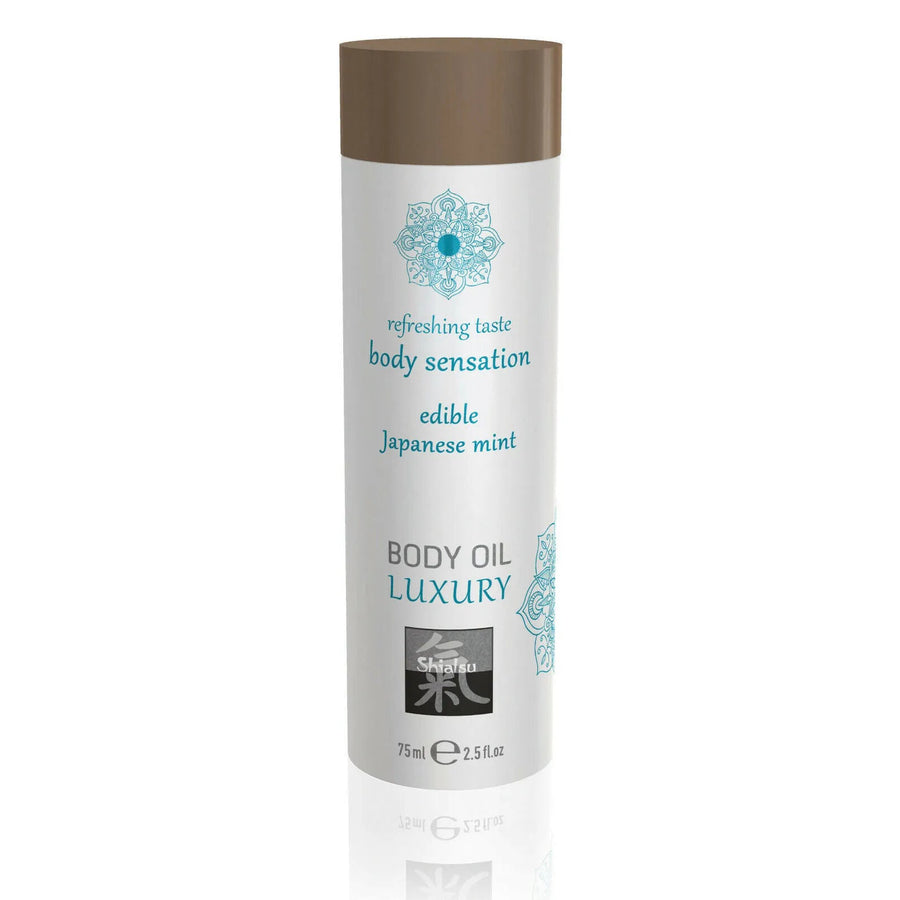 Essbares Massageöl mit japanischer Minze, 75 ml