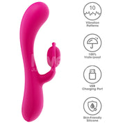 Orbit Vibratore Rabbit con Stimolatore Rotante