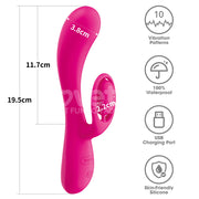 Orbit Vibratore Rabbit con Stimolatore Rotante