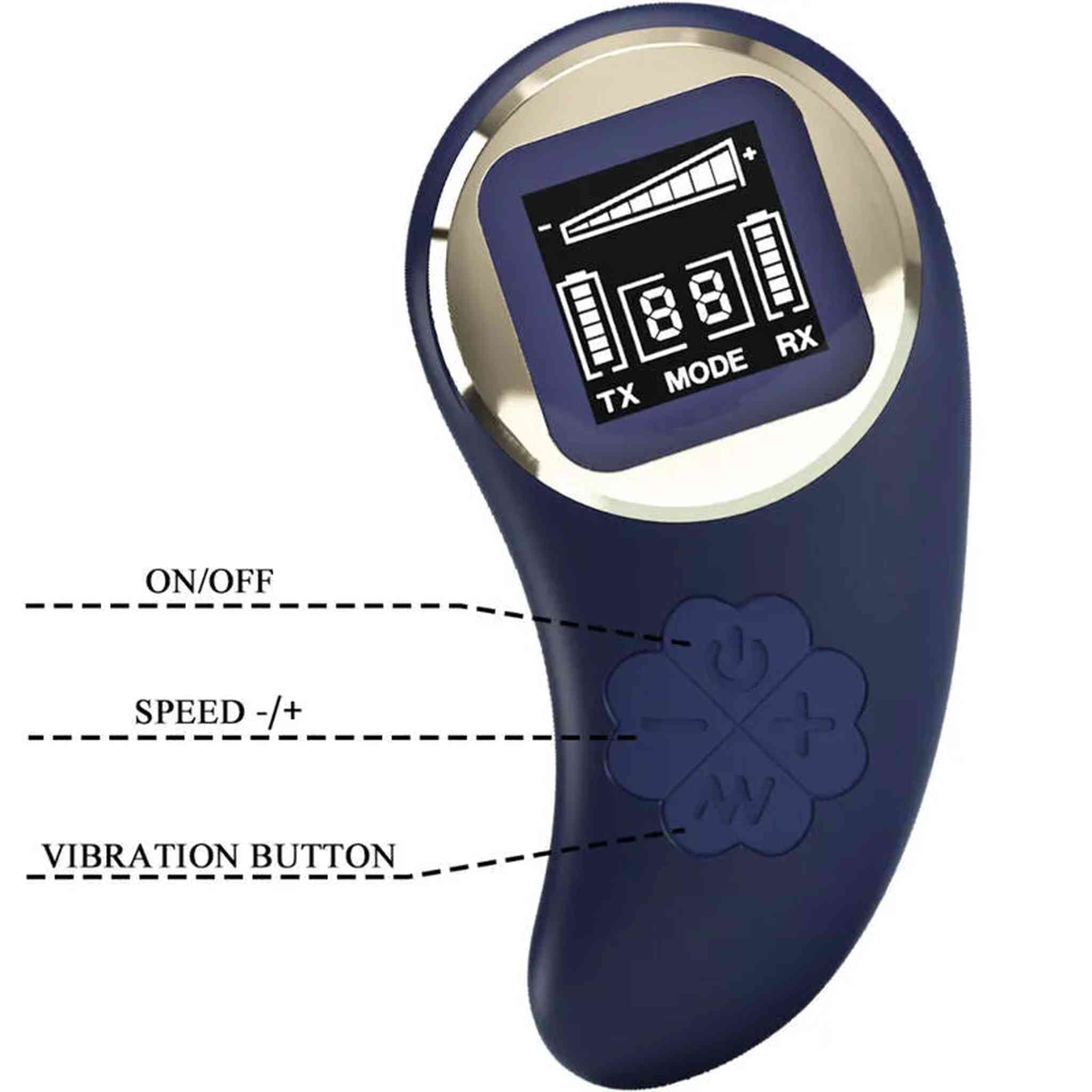 Ovetto Vibrante Wireless con Comando a Distanza e Schermo LCD per tenere sotto controllo vibrazione e stato batteria