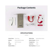 Contenuti confezione vibratore rosso Svakom con borsa e cavo ricarica