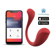 Ovetto vibrante rosso Phoenix Neo telecomandato via app mobile Svakom