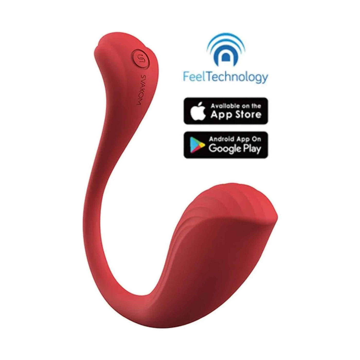 Ovulo vibrante rosso wireless compatibile con App Store e Google Play