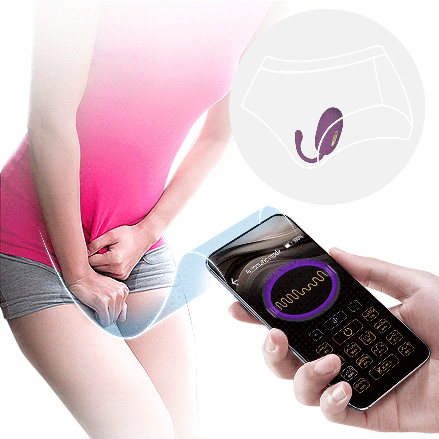 Ovetto Wireless con Elettrostimolazione e Vibrazione