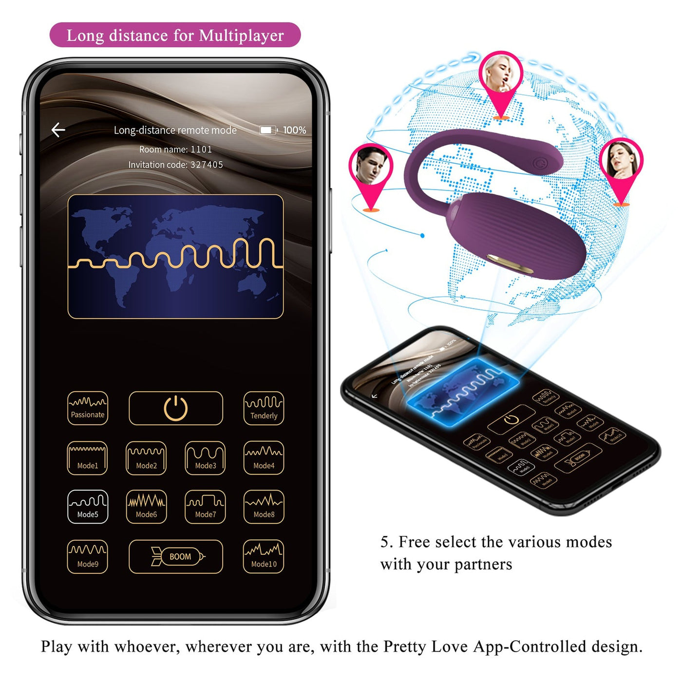 Ovetto Wireless con Elettrostimolazione e Vibrazione