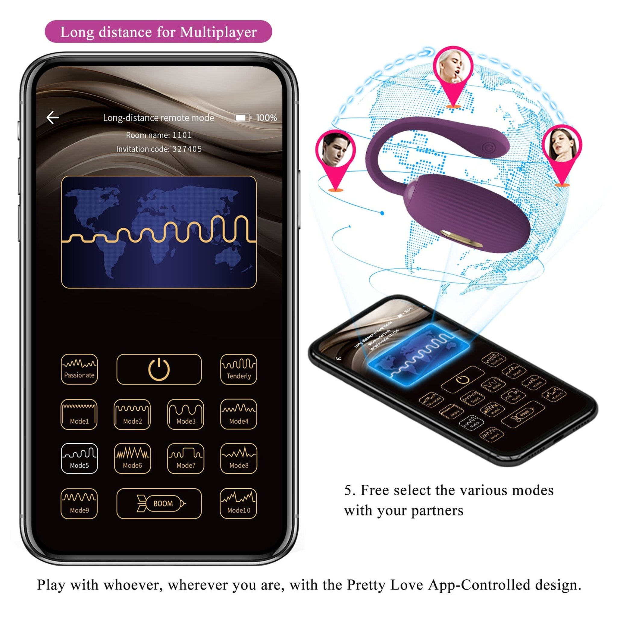 Ovetto Wireless con Elettrostimolazione e Vibrazione