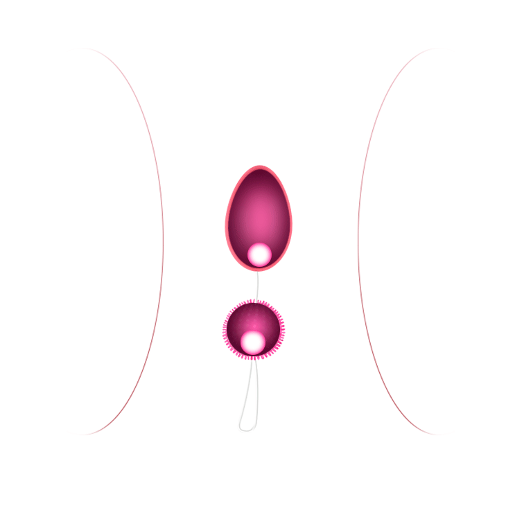 Anal-/Vaginalperlen mit stimulierenden Reliefs – Pink