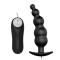 Bolas de silicona anal con control remoto y 12 programas de vibración diferentes: negro, silicona, impermeable