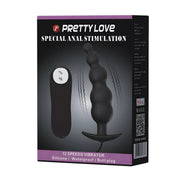 Palline Anali in Silicone con telecomando e 12 diversi programmi di vibrazione - Nero, Silicone, Impermeabile