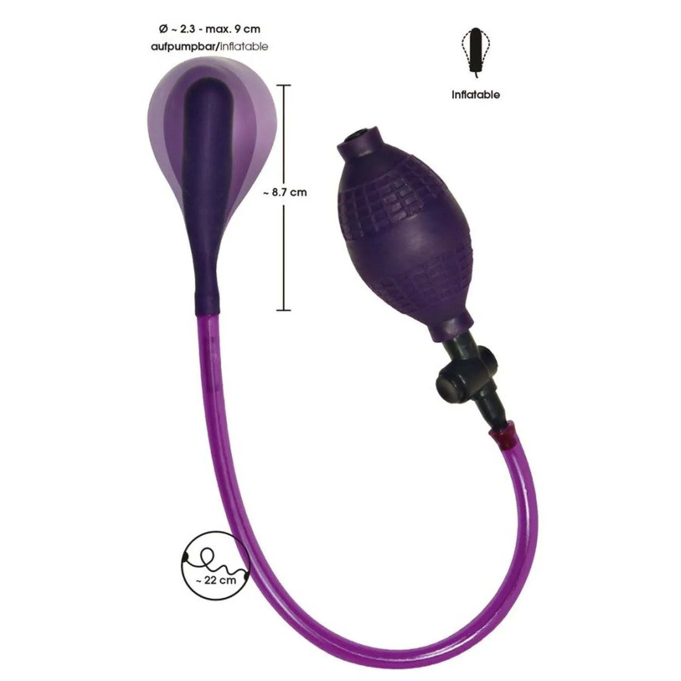 Pallone Anale Gonfiabile con Diametro variabile da 2.9 a 9 cm