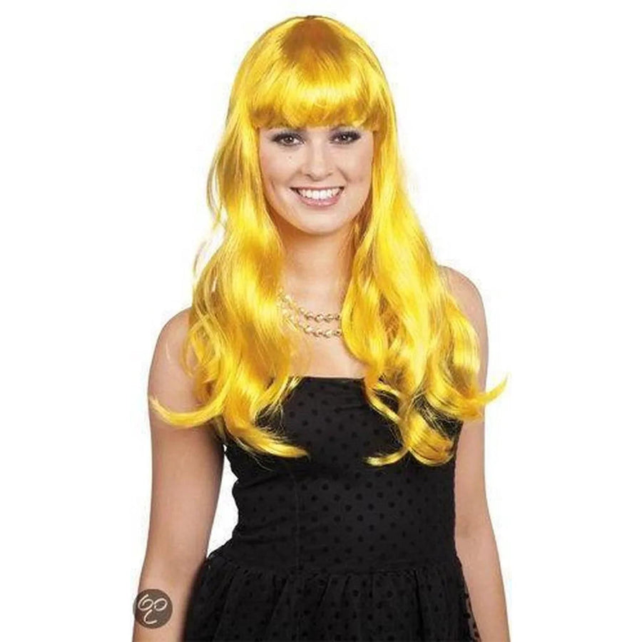 Lange blonde Haarperücke