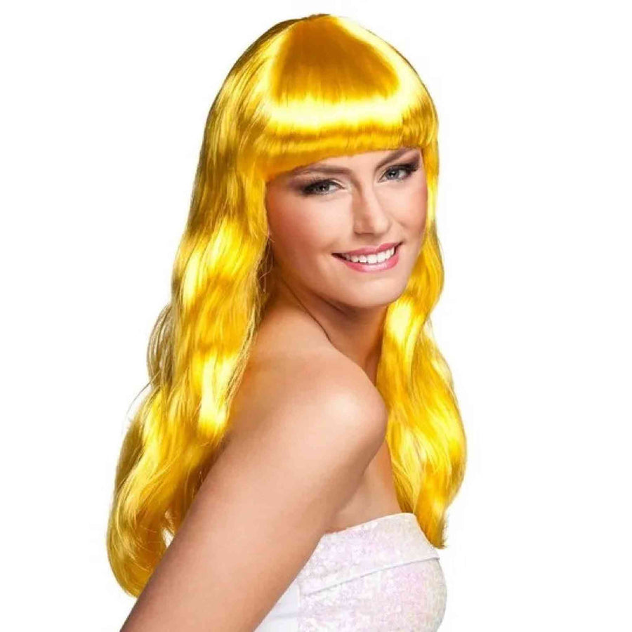 Lange blonde Haarperücke