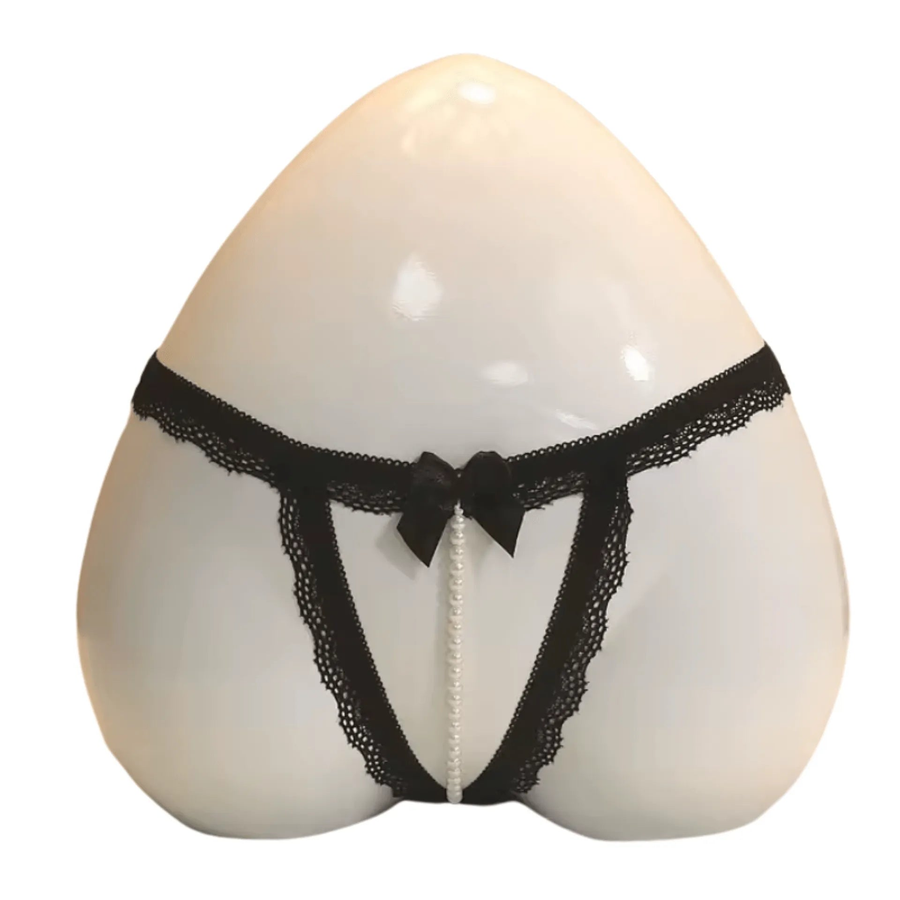 Tanga mit Schleife und Klitorisperlen