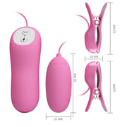 Pinze per capezzoli in silicone con vibrazione ed elettrostimolazione