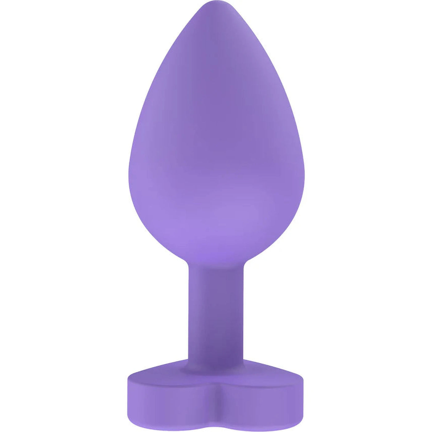 Plug Anale Con Base a Cuore - Medium, In Silicone Viola