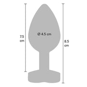 Plug Anale Con Base a Cuore - Medium, In Silicone Viola