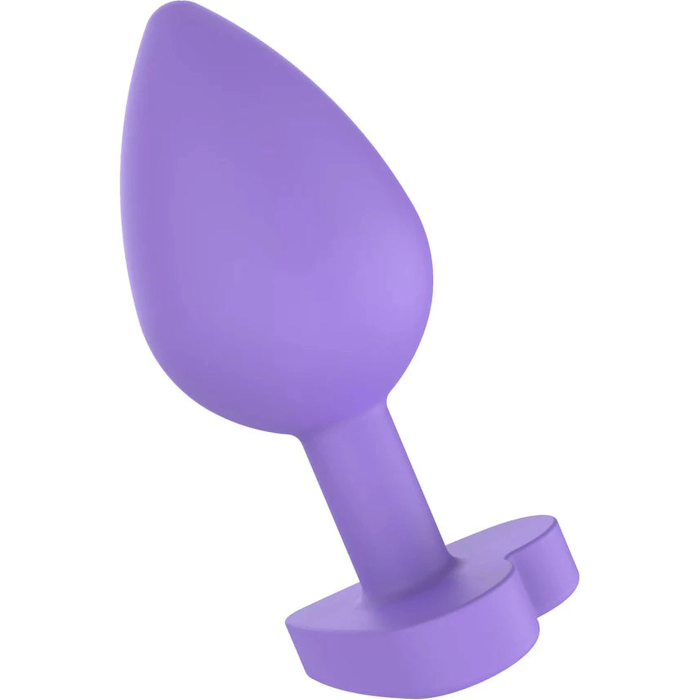 Plug Anale Con Base a Cuore - Medium, In Silicone Viola
