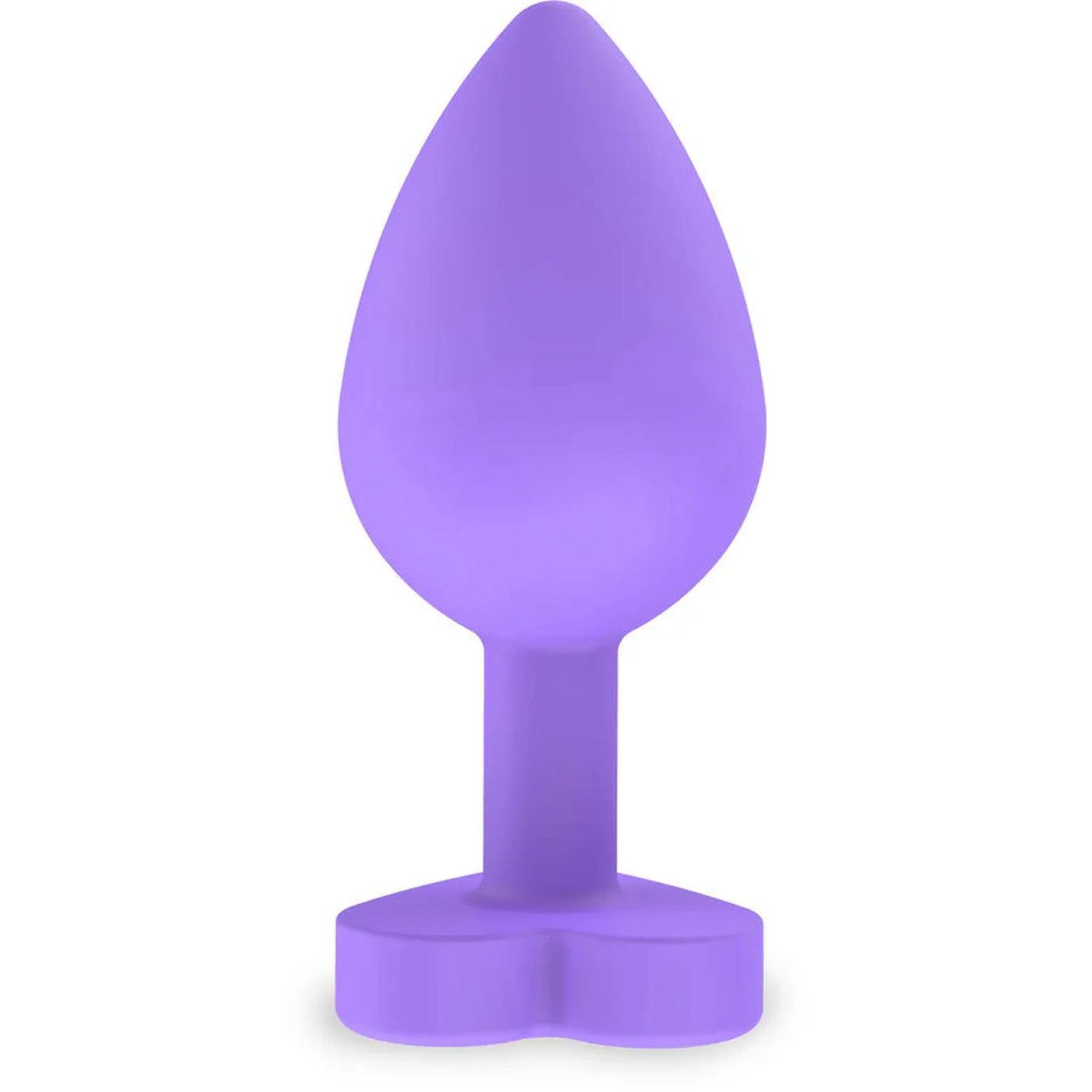 Plug Anale Con Base a Cuore - Medium, In Silicone Viola