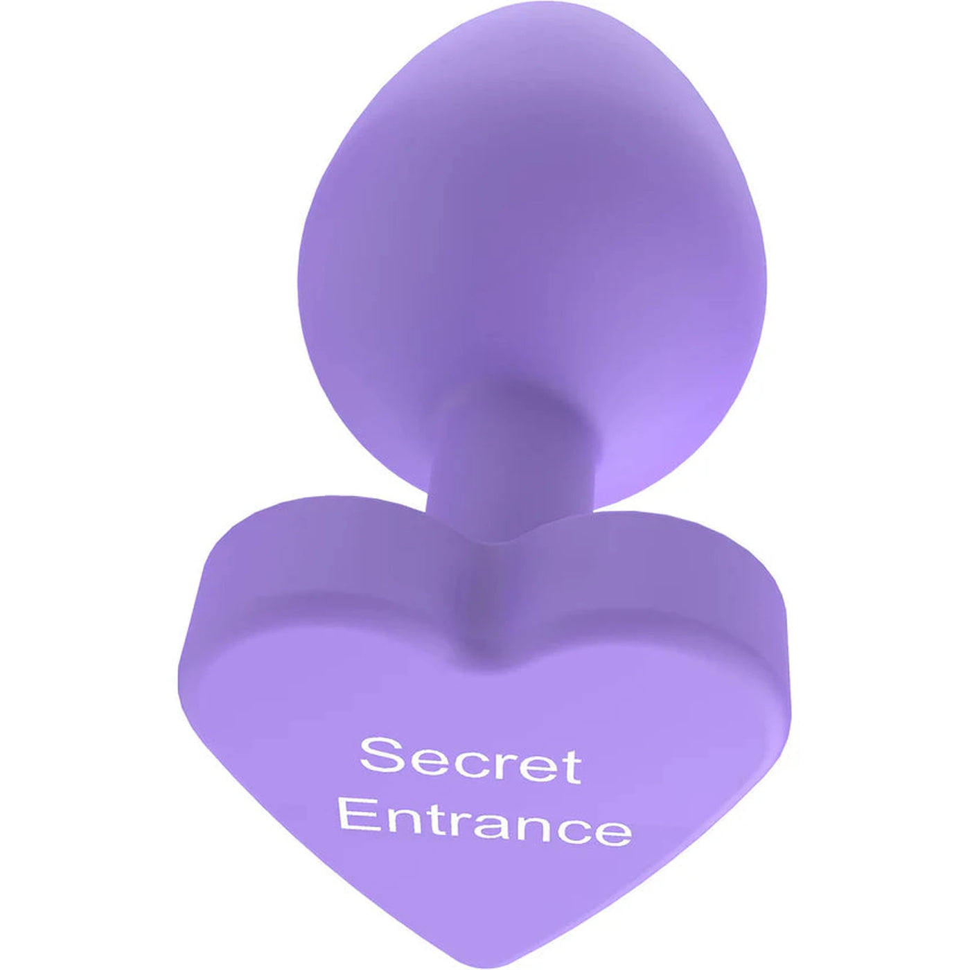 Plug Anale Con Base a Cuore - Medium, In Silicone Viola