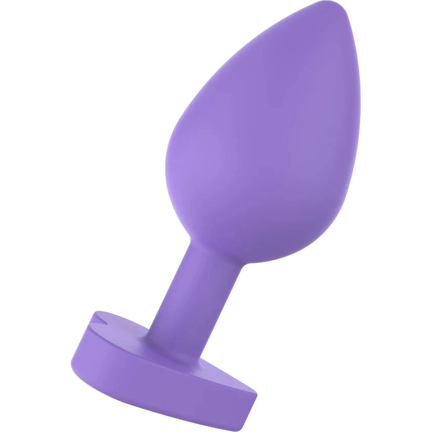 Plug Anale Con Base a Cuore - Medium, In Silicone Viola