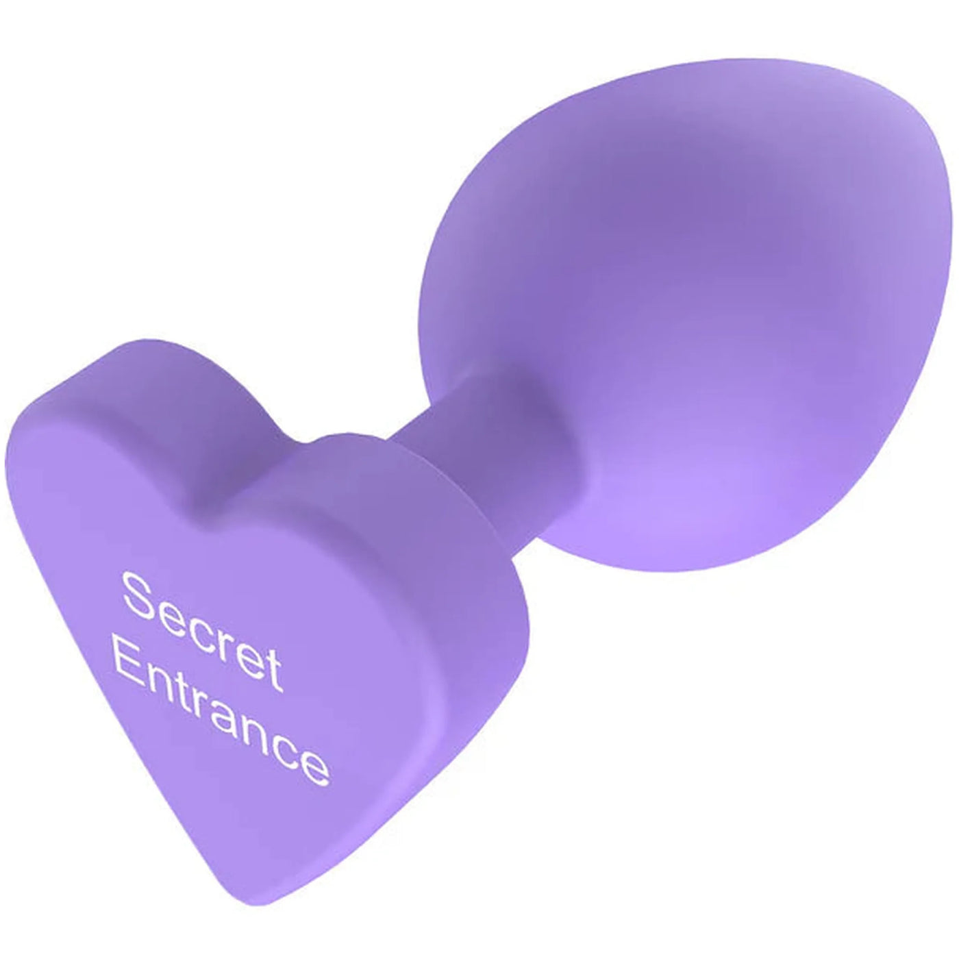 Plug Anale Con Base a Cuore - Medium, In Silicone Viola